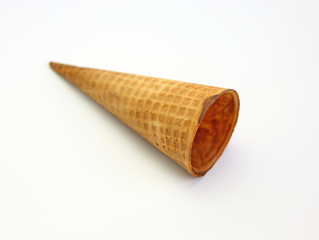 Ice cream cones isolated on white background.