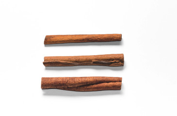 Several cinnamon sticks, isolate