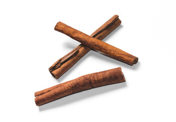 Figures from cinnamon sticks, isolate