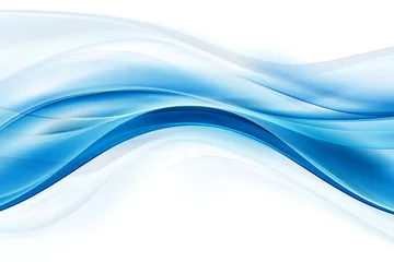 Papier peint photo Vagues fractales Blue flowing lines background. Awesome waves backdrop.  © SidorArt