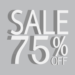 3D sale off text