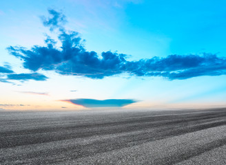 Fototapeta premium Beautiful sky cloud and asphalt road landscape