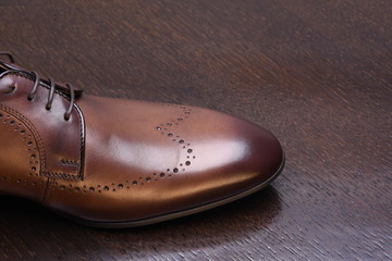 Stylish brown man's shoe