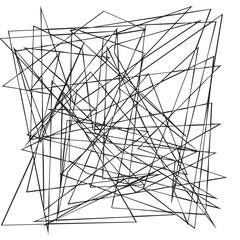 Chaotic random, irregular, edgy lines. Abstract geometric background with broken curves for creating textures. 