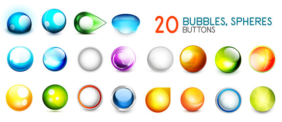 Mega collection of color sphere buttons