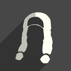 Headdresses for women flat icons with of shadow. Vector illustration