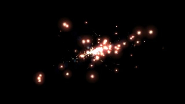 Digital Animation of reacting Particles