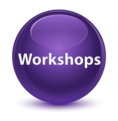 Workshops glassy purple round button