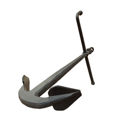 Nautical anchor on white background. © borroko72