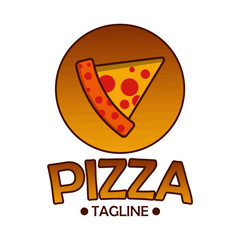 Pizza logo with unique illustrations