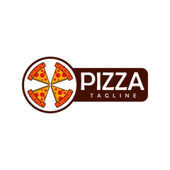 Pizza logo with unique illustrations