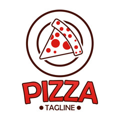 Pizza logo with unique illustrations