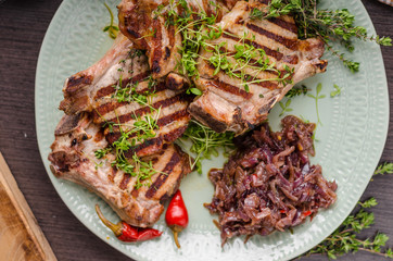 Grilled pork chops
