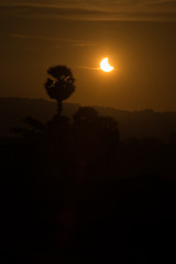 eclipse of the sun in the morning