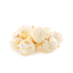 Fototapeta na wymiar close-up popcorn isolated on a white background
