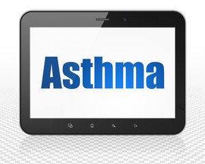 Healthcare concept: Tablet Pc Computer with Asthma on display