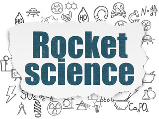 Fototapeta na wymiar Science concept: Rocket Science on Torn Paper background