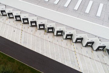 Aerial view on loading bays