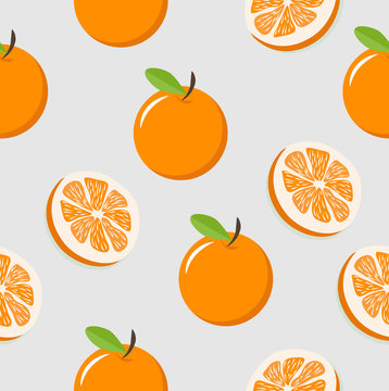 oranges with slice of a oranges pattern