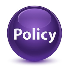 Policy glassy purple round button