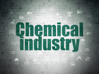 Industry concept: Chemical Industry on Digital Data Paper background