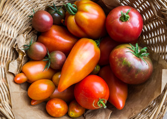 Fototapeta na wymiar panier de tomates