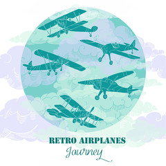 Background with  Airplanes