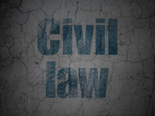 Law concept: Civil Law on grunge wall background