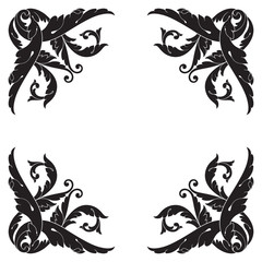 Vector baroque of vintage elements for design. 