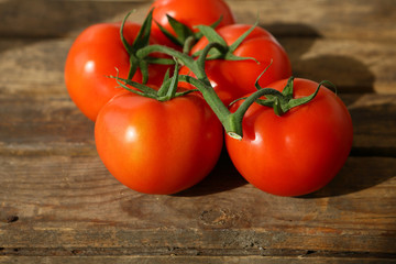 Local tomato on wood