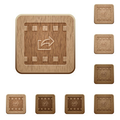 Export movie wooden buttons