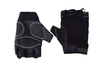 Pair of athletic gloves isolated on white background