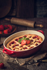 Traditional strawberry pie