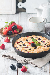Traditional berry pie