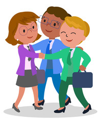 Female business teamwork vector