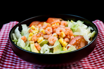 Fresh Shrimp salad - Delicious fresh salad with tomatoes