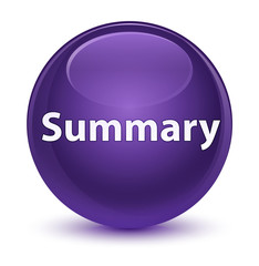 Summary glassy purple round button