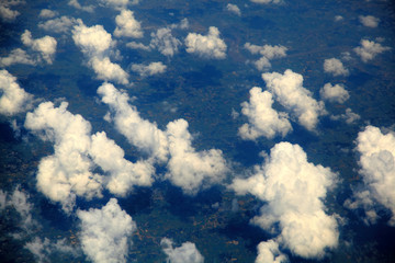 Naklejka na ściany i meble Cumulus clouds