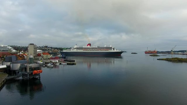 Cruise ships in a harbor of Stavanger