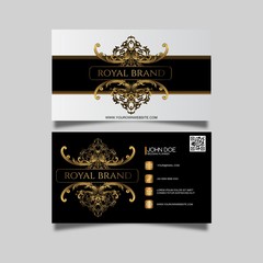 elegant business card with ornament