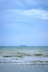 Rain cloud over the sea