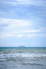 Rain cloud over the sea