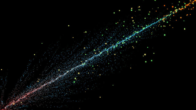 particle fantasy motion, Abstract fantasy motion background, shining lights, glowing energy waves and sparkling fireworks stile particles
