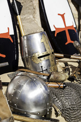 Detail of ancient medieval armor