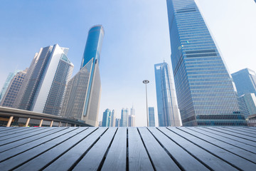 Fototapeta na wymiar Shanghai world financial center skyscrapers in lujiazui group