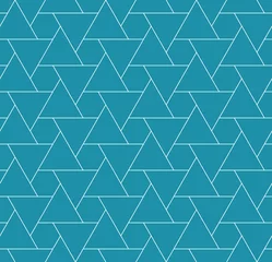 Wallpaper murals Triangle seamless geometric triangle hexagon grid pattern