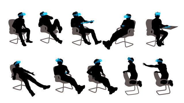 vr sitting man set