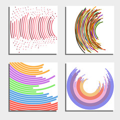 Set of four beautiful abstract backgrounds. Vector illustration.
