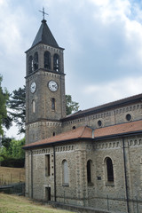 Fototapeta na wymiar Oltrepo Pavese (Italy), Nostra SIgnora di Montelungo, historic church