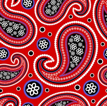 Beautiful paisley red pattern